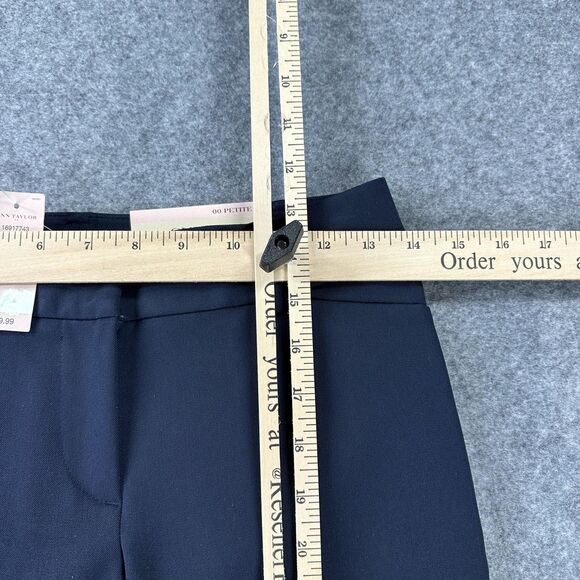 Ann Taylor Petite Pants Womens 00P Navy Curvy Slim Leg Dress Work Trousers - Picture 8 of 16